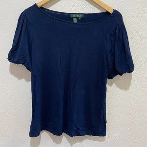 Large Navy Blue Tee | Lauren by Ralph Lauren